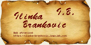 Ilinka Branković vizit kartica